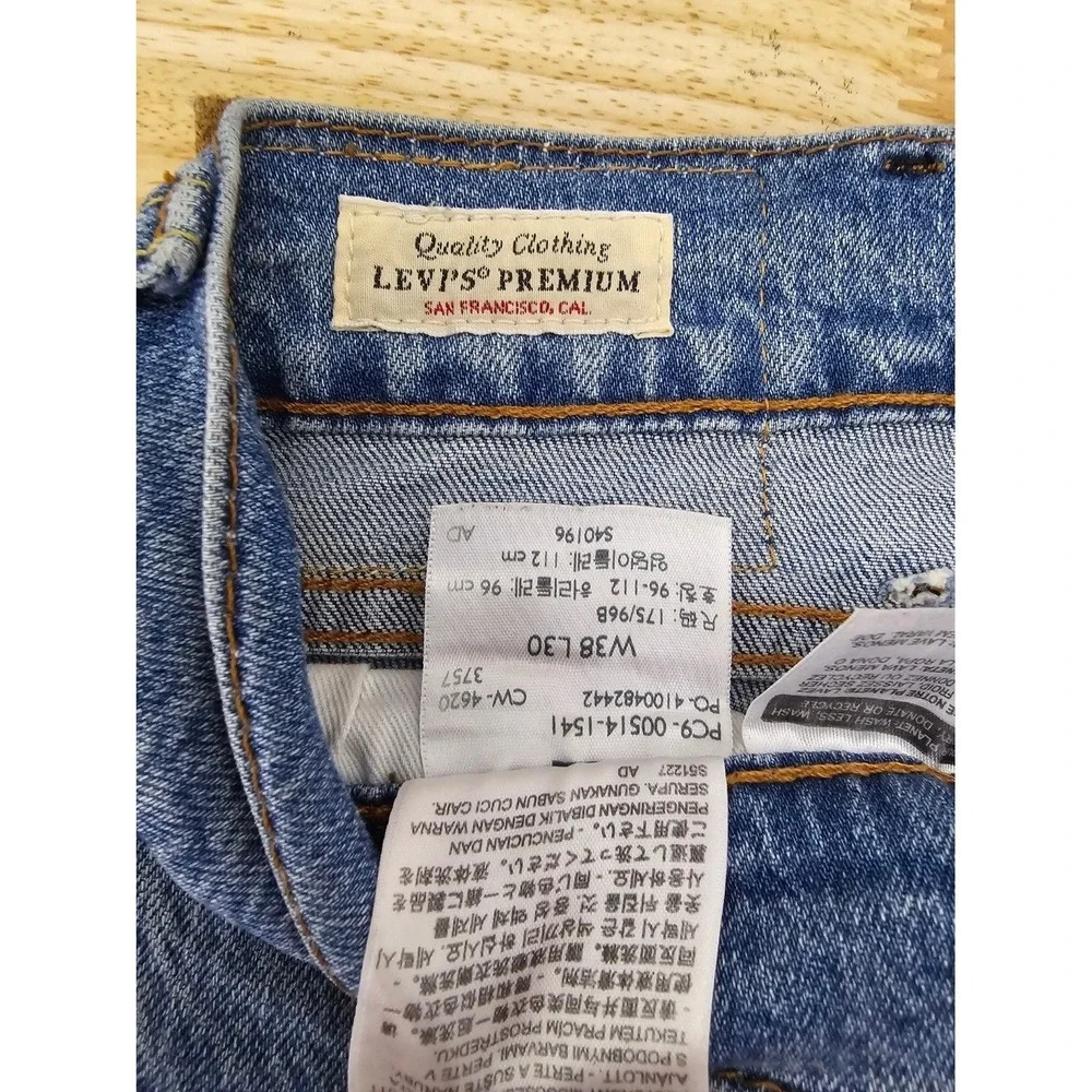 Levis 514 Straight Fit Jeans Blue 38x30 Denim‎ Medium Wash Classic Pants